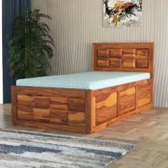 Vinod Furniture Solid Sheesham Wood Single Bed With Storage For Bedroom/ Kids Room/ Hotel | Solid Wood Single Box Bed