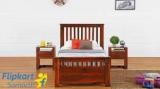 Vintej Home Home Style Solid wood Contemporary style Single Size Bed With Out Storage In Honey Finish By Vintage Home Solid Wood Single Bed