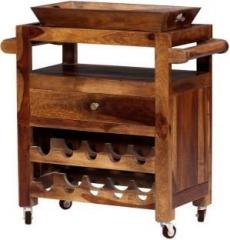 Vintej Home Solid Wood Bar Trolley