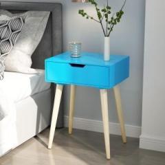 Vought Store Nightstand, End Side Table with Storage Drawer and Solid Wood Legs Engineered Wood End Table