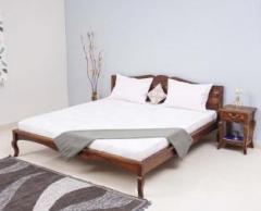 Vrikshakla Elegant Rosewood Solid Wood Queen Bed