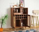 Vrikshakla Solid Wood Bar Cabinet