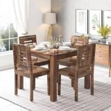 Waitrose Wooden Solid Sheesham Wood Dining Table 4 Seater Dining Table Set With 4 Chairs Dining Room Furniture Wood Dining Table 4 Seater | Honey Finish Solid Wood 4 Seater Dining Table