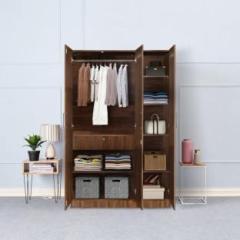 Wakefit Gingham Engineered Wood 3 Door Wardrobe