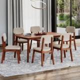 Wakefit Solid Wood 6 Seater Dining Set