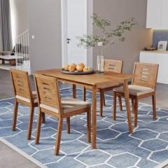 Wakefit Zufa Solid Wood 4 Seater Dining Set