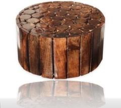 Wallvilla Wooden Natural Logs Sitting Stool/Garden Stool 12 Inch Outdoor & Cafeteria Stool