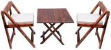 Waywood Sheesham Solid Wood Folding 2 Seater Dining Table with 2 Chairs|Coffee Table Set Solid Wood 2 Seater Dining Set