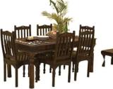 Waywood Solid Wood Four Seater Dining Set For Dining Room / Restaurant Solid Wood 6 Seater Dining Set