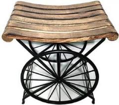 Wood Decor Iron Wrought Wooden Beside Table/Coffee Table/End Table/Sitting Stool Fpr Living Room and Bedroom Metal Bedside Table