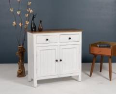 Woodefly solid wood side cabinet with 2 drawer Solid Wood Free Standing Sideboard