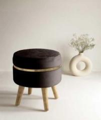 Wooden Luxury Foam Pouf