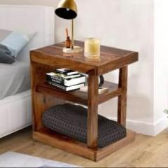 Wooden Palm Solid Wood Bedside Table