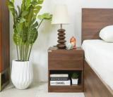 Wooden Street Barriss Wood Bed Side/End Table Engineered Wood Bedside Table