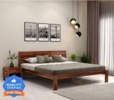 Wooden Street Floria Sheesham Wood King Size Without Storage Bed For Bedroom Solid Wood King Bed