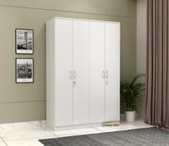 Wooden Street Kayden Premium Engineered Wood 4 Door Multi Utility Wardrobe With Lock Engineered Wood 4 Door Wardrobe