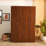 Wooden Street Kayden Wooden 4Door MultiUtility Wardrobe/Almira/cupboard/closet For Home/Office Engineered Wood 4 Door Wardrobe