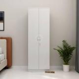 Wooden Street Mishka 2 Door Multi Utility Wardrobe With Drawer/Wooden Almirah/ Engineered Wood 2 Door Wardrobe