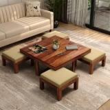 Wooden Street Warren Sheesham Wood Coffee Table For Living Room Solid Wood Coffee Table