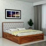 Woodmart Sheesham Wood King Size Bed With Box Storage For Livingroom/Bedroom/Home Solid Wood King Box Bed