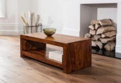 Woodstage Sheesham Wood Center/Coffee/Tea Table With Bottom Shelf Storage For Living Room Solid Wood Coffee Table