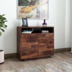 Woodstage Sheesham Wood Chest of Storage Drawers and 1 Cabinet for Home Living Room Hall Solid Wood Free Standing Chest of Drawers