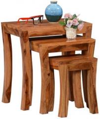 Woodsworth Alhambra Set of Tables in Warm Walnut Finish