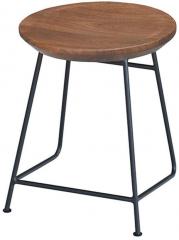 Woodsworth Alonzo Black Stool in Premium Acacia Finish with Metal