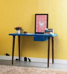 Woodsworth Arlington Study & Laptop Table In Aqua Duco High Gloss Finish