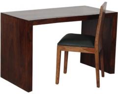 Woodsworth Athena Study Table & Chair in Provincial Teak with Melamine Finish