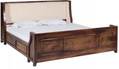 Woodsworth August Macke Bed with storage in Provincial Teak Finish