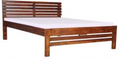 Woodsworth Barquisimeto Solid Wood Queen Size Bed in Colonial Maple Finish