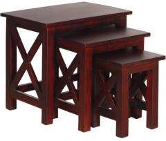 Woodsworth Belem Set Of Tables in Passion Mahogany Finish