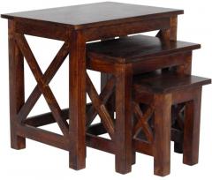 Woodsworth Belem Set Of Tables in Provincial Teak Finish