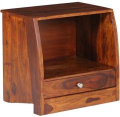 Woodsworth Belem Solid Wood Bed Side Table in Honey Oak Finish