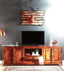 Woodsworth Belmont Entertainment Unit in Honey Oak Finish