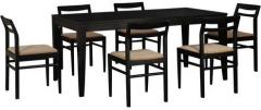 Woodsworth Bibiana Six Seater Dining Set in Espresso Walnut Finish