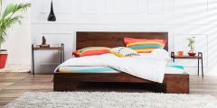 Woodsworth Blaine King Size Bed in Provincial Teak Finish