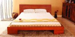 Woodsworth Blaine Queen Size Bed in Honey Oak Finish