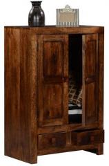 Woodsworth Bogota Small Solid Wood Wardrobe in Provincial Teak Finish