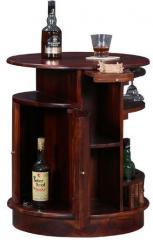 Woodsworth Bogota Solid Wood Bar Cabinet in Honey Oak Finish