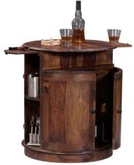 Woodsworth Bogota Solid Wood Bar Cabinet in Provincial Teak Finish