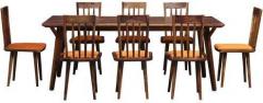 Woodsworth Brigida Eight Seater Dining Set in Provincial Teak Finish