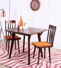 Woodsworth Brigida Two Seater Dining Set in Provincial Teak Finish