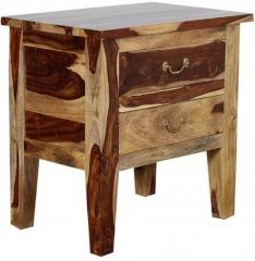 Woodsworth Cali Bed Side Table in Natural Sheesham Finish