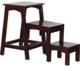 Woodsworth Cali Solid Wood Set Of Tables In Passion Mahogany Finish