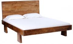 Woodsworth Campinas Solid Wood Queen Size Bed in Provincial Teak Finish