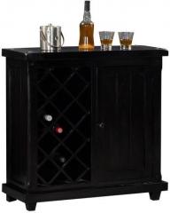 Woodsworth Cardoba Solid Wood Bar Cabinet in Espresso Walnut Finish