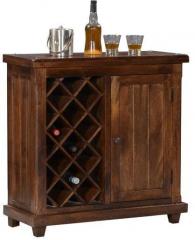 Woodsworth Cardoba Solid Wood Bar Cabinet in Provincial Teak Finish