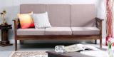 Woodsworth Carmelo Three Seater Sofa In Provincial Teak Finish